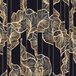 Flora Golden leaves blu